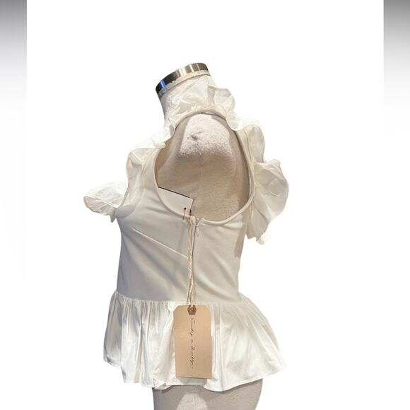 Sunday In Brooklyn Ruffle Cropped Top - Picture 3 of 5